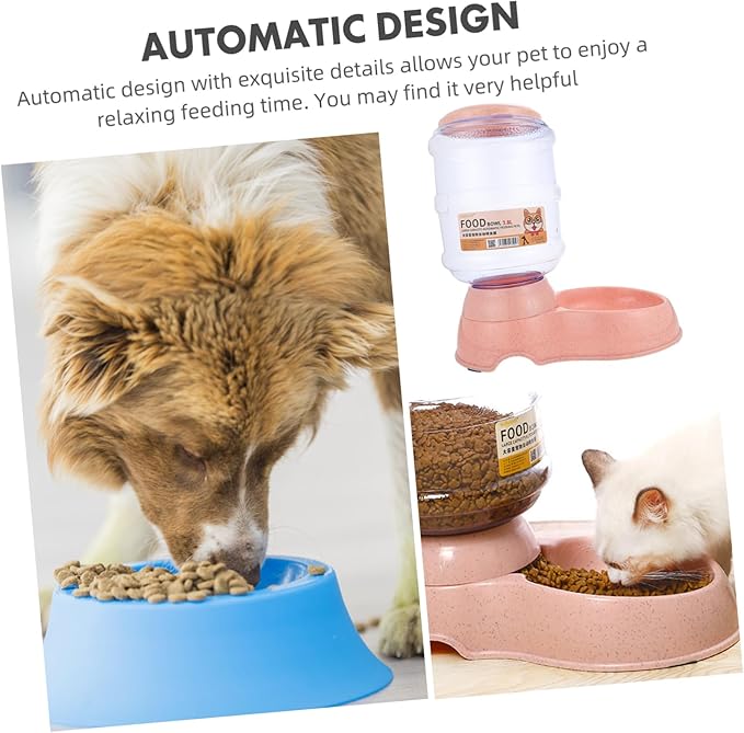 Beaupretty Automatic Pet Food Dispenser Capacity Indoor Feeder for Cats and Dogs Convenient Food Storage Bowl Smooth Surface Design for Safe Feeding Home Pet Supply