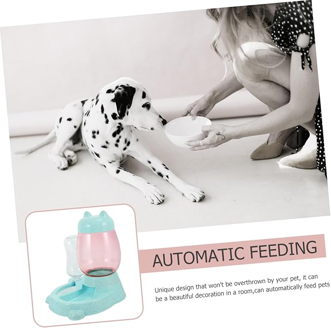 Kisangel Pet Water Dispenser Automatic Drinking Fountain Cat and Dog Bowl Feeder Compact