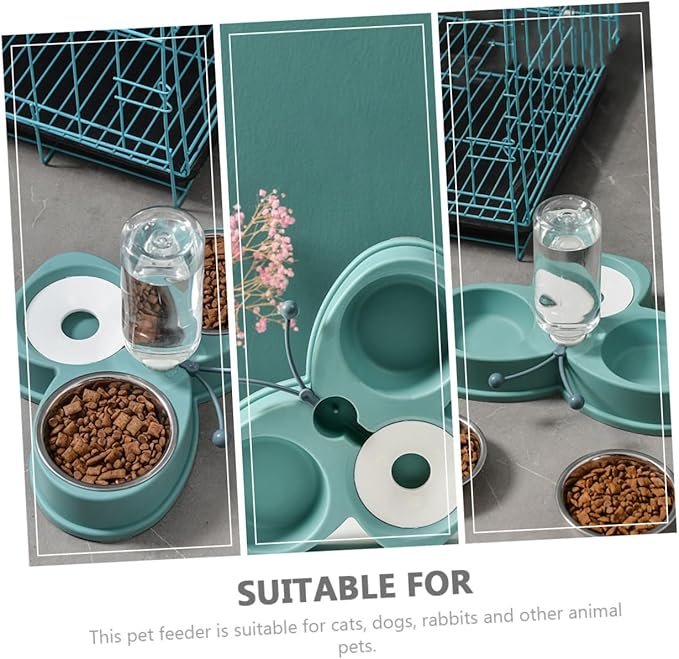 SUPVOX Elevated Tilted Cat Water Dispenser Automatic Cat Feeder Dog Bowl Feeder Triple-use Pet Kitten Accessory