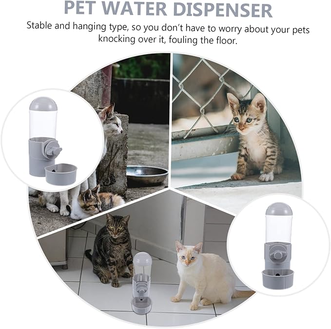 BESPORTBLE Wear-Resistant Pet Water Dispenser Convenient Hanging Dog Feeder Automatic Cat Water Bowl Leak Design for Easy Refills for Pets Cages Capacity