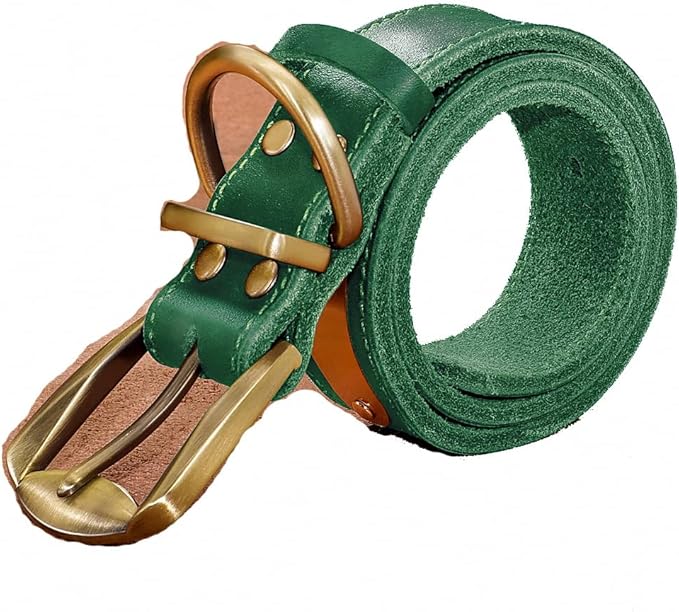 Real Leather Dog Collar Leash Set Personalized Genuine Leather Dog Pet Collars Leashes Custom for Small Medium Large Dog Pitbull Green Leash 2XS