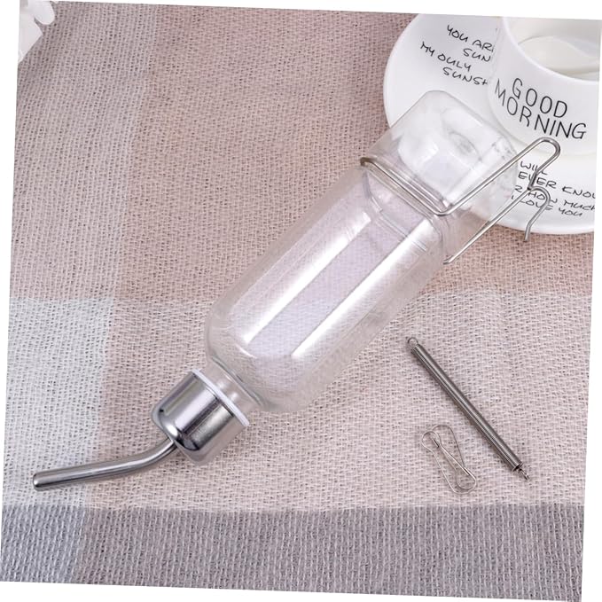 FRCOLOR 2pcs Automatic Feeder Water Dispenser Bottle for Cat Rabbit Bird Portable Pet Supplies