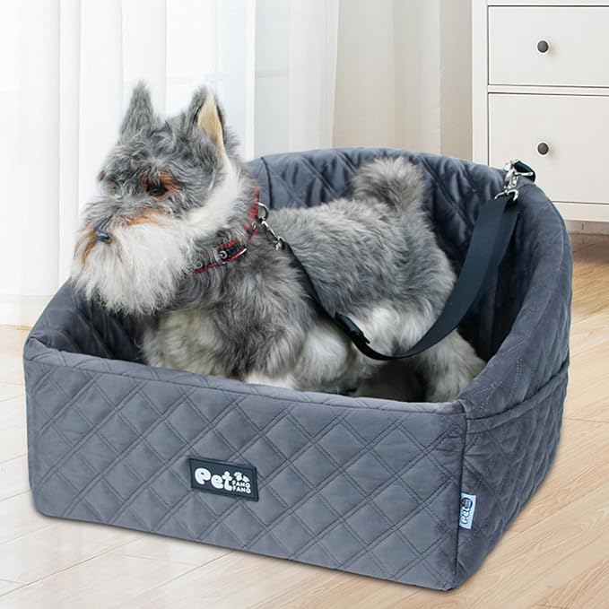 Genérico Car Seat for Small Dogs, Washable and Portable Travel Bed - Dog Bed Riser in Back Seat, for Home and Indoor Use, Long Travel