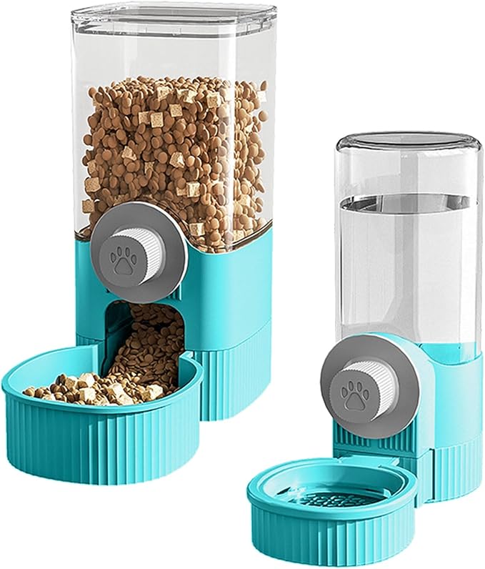 2PCS Pet Water Bowl Food Feeders Automatic Dog Feeding Water Dispenser Hangable Drinking Container for Automatic Feeders