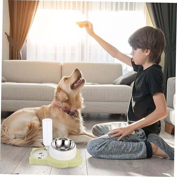 Milisten Pet Automatic Water Feeder Neck Protection Multi-Function Cat Food Bowl for Dogs and Easy to Use Pet Supply