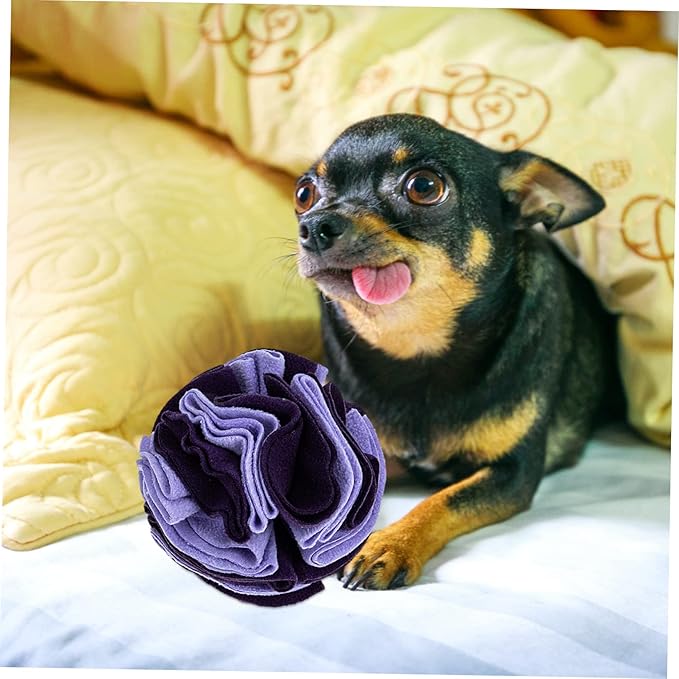 YARNOW Pet Dog Sniff Toy Dog Chewing Toy Slow Feeder Ball Puppy Plaything Made from Polar Fleece