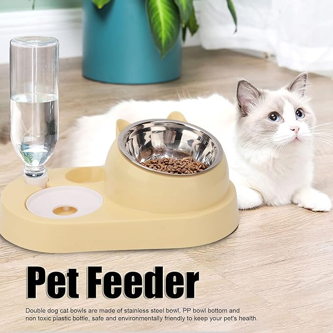 Automatic Pet Water Feeder, Stainless Steel Bowls, Easy to Clean, for Small to Medium Dogs and Cats