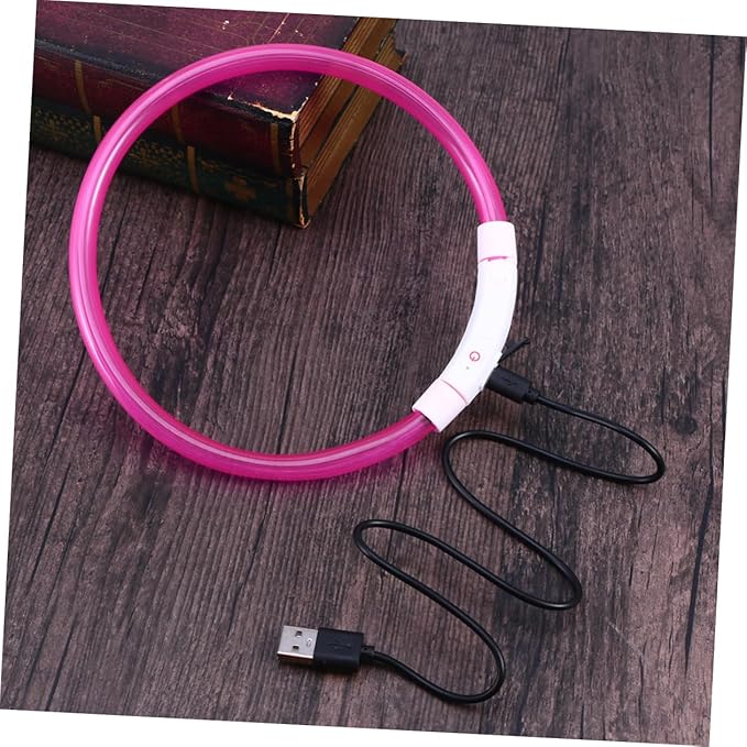 BESPORTBLE USB Rechargeable Led Night Dog Collar Pet Collar Light Modes for Safety During Glowing Flashing Accessory for Dogs