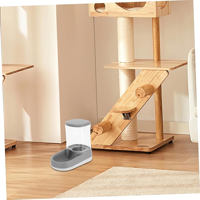 GANAZONO Automatic PET Feeder and Water Dispenser for Dogs and Cats Gravity Operated Food Grade Plastic 2.5L Capacity No Spill Design for Small and Large Pets