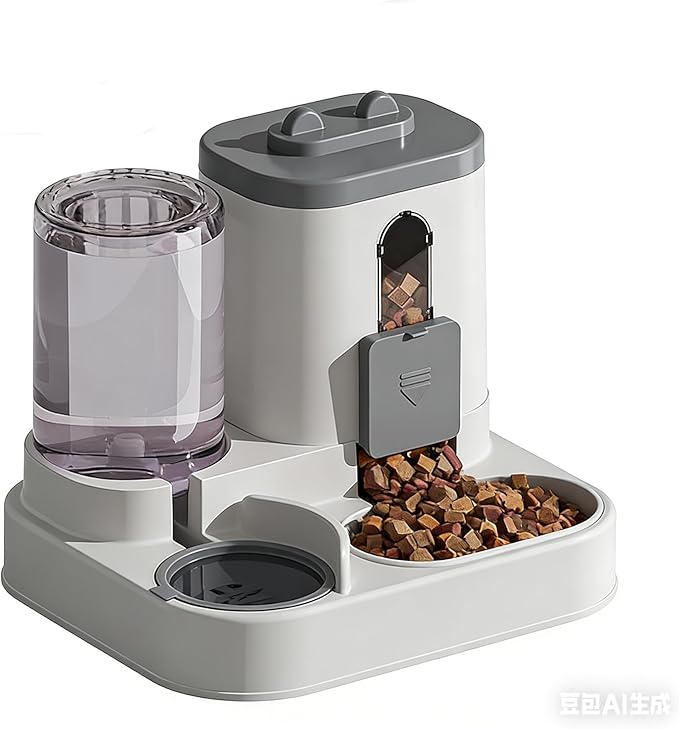 New Automatic Cat Feeder Dog Bowl Pet Bowl Cat Basin 2-in-1 Water Dispenser Cat Bowl Pet Supplies Cross-Border