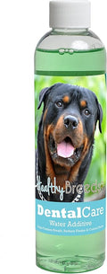 Healthy Breeds Dog Dental Care Water Additive for Rottweiler - Helps Freshen Breath, Reduce Plaque & Control Tartar - Mint Flavor - 8 oz