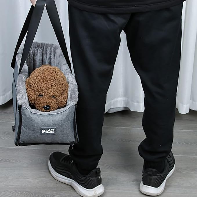 MOMOJIA Cat for Car Console Puppies Carry Bag Outdoor Travel Shoulder Sightseeing Tote Safety Strap Pet Bed for Car Travel Small Dog