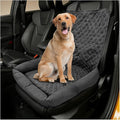 Dog Car Seat, Waterproof Pet Auto Safety Front Seat Cushion, Soft Multifunctional Puppy Car Seats Cover, Universal Washable Vehicle Travel Accessories for Small to Medium Dogs (Gray)
