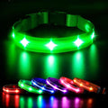 MASBRILL Led Dog Collar - Rechargeable, Water-Resistant, Flashing Glowing Night Safety Collar for Dogs