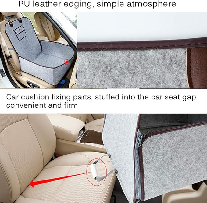 Dog Car Seats for Small Dogs Medium Dogs,2 in 1 Pet Reinforce Car Booster Seat,Portable Collapsible Dog Car Carrier Breathable Bag, Puppy Car Seat with Storage Pocket for Cars, Trucks, Suvs