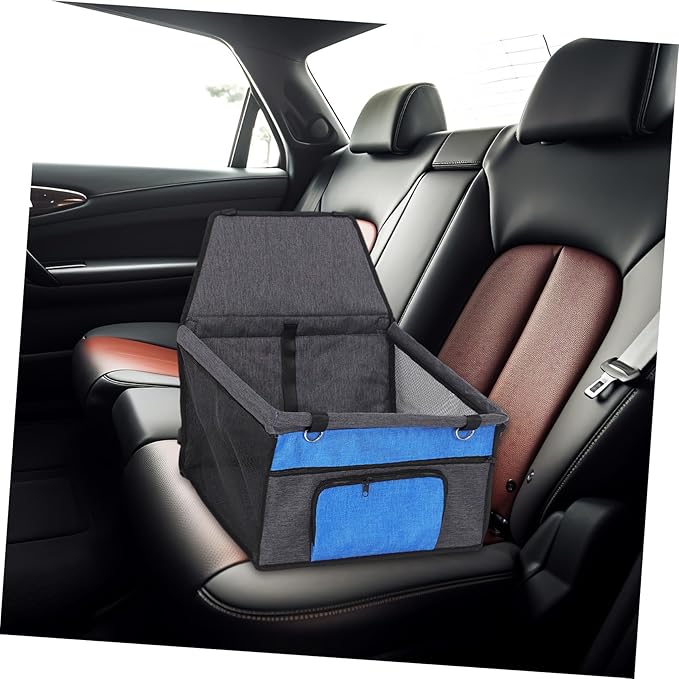 Yardwe Pet Dog and Cat Car Seat with Front Pocket Breathable Console Pet Cushion for Dogs and Cats Lightweight and Easy to Install for Travel
