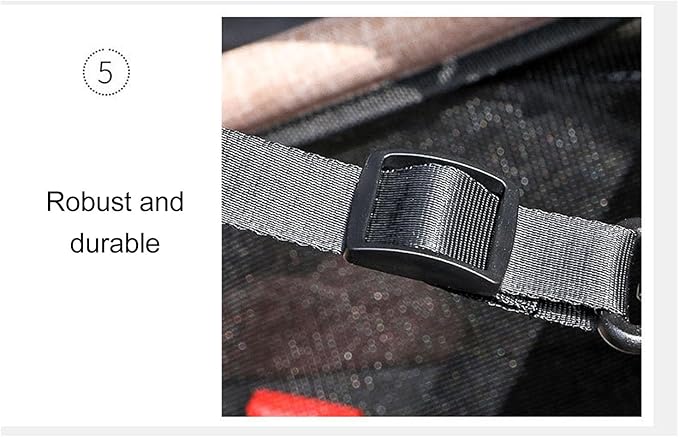 Dog Car Seat, Breathable Adjustable Pet Car Booster Seat Puppy Travel Carrier Bed Mesh Basket Easy Installation for Dogs and Cats (Black)