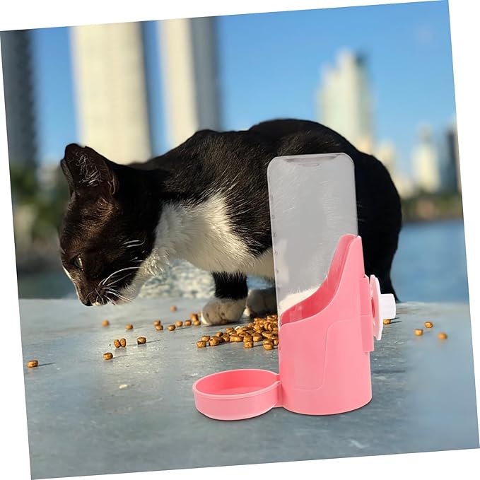 Happyyami Pet Dog Water Feeder Hanging Automatic Drinking Device for Cats Dogs Space-Saving Design Easy Installation Hydration for Cage Use Elegant