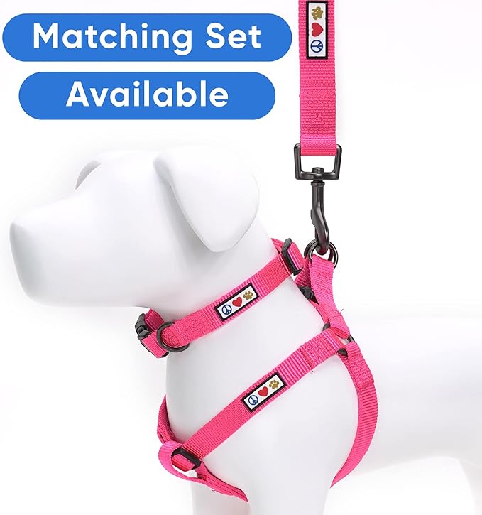 Pawtitas Personalized Dog & Puppy Harness Small Pink Custom ID Tag Adjustable No Pull Vest