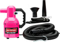 METROVAC Quick Draw Compact Pet Dryer - Dog Grooming Vacuum - Hot Pink & Variable Speed