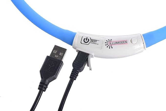 LED Dog Necklace Collar - USB Rechargeable Loop - Available in 6 Colors - Makes Your Dog Visible, Safe & Seen