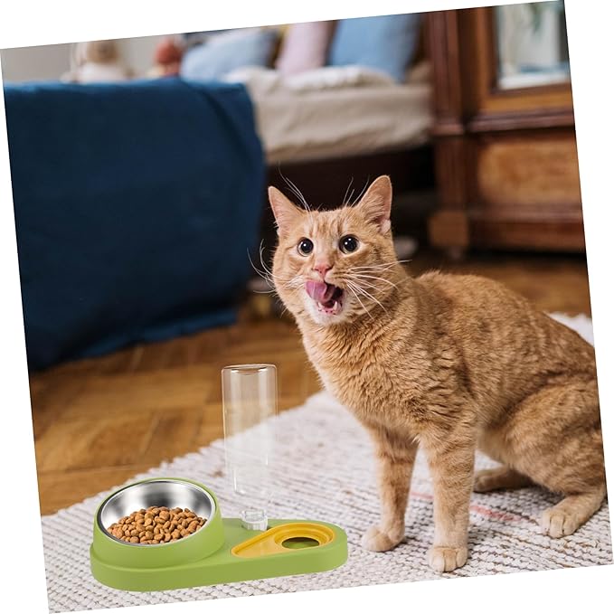 DECHOUS Dog Water Bowl Dispenser Automatic Dog Feeder with Cat Feeder Pet Feeding Bowls