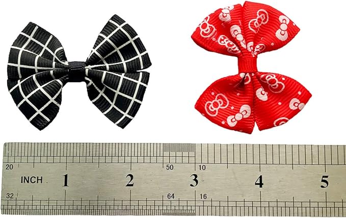 PET SHOW 20pcs Dog Hair Bows with Alligator Clips for Small Medium Dogs Bowknot Hair Clips Cat Puppy Yorkshire Grooming Hair Accessories Assorted