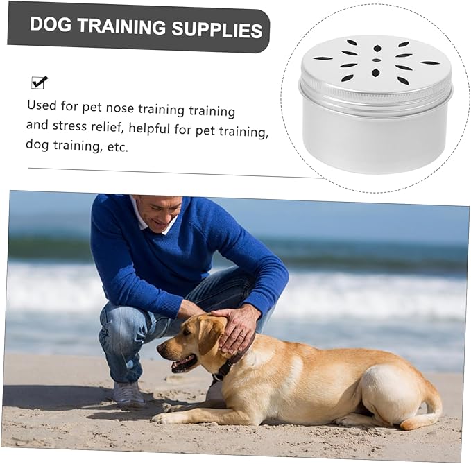 TEHAUX 10pcs Dog Scent Training Case Tins Lids for Nose Work Containers for Scent Detection and Odor Training for Dogs and Working Breeds