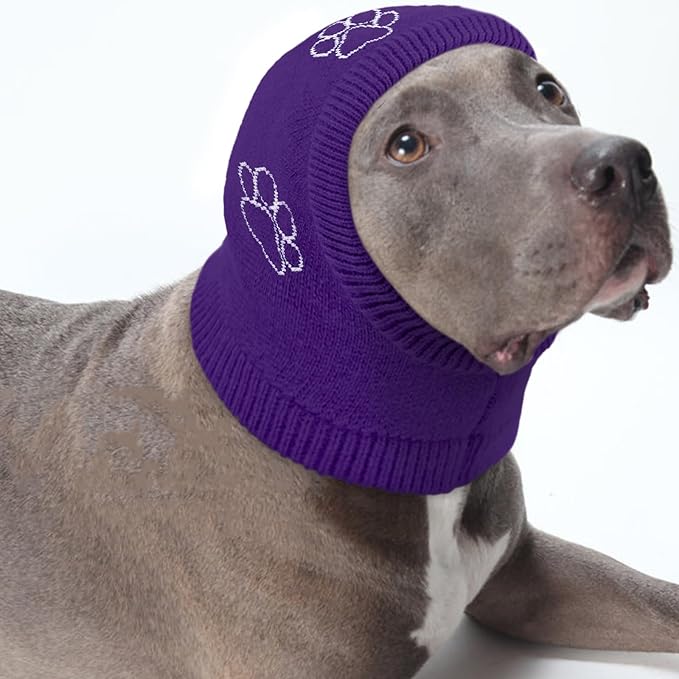 Nanaki Dog Hats Calming Hoodie-Dog Ear Covers Head Cover Protector Hematomas Wraps, No Shake Ear Wrap Muffs Noise Protection, Anxiety Relief, Fireworks, Grooming, Thunderstorm, Bath, Vet Visit