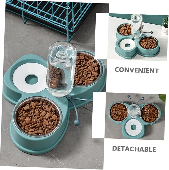 Automatic Pet Feeder and Water Dispenser Kit for Dogs and Cats Dual Bowl Design Bowls Convenient Pet Feeding and Hydration