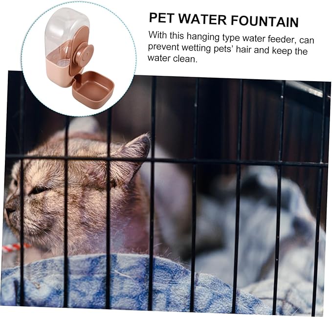 Pet Water Dispenser for Cats and Dogs Hanging Automatic Water Bottle for Cages Convenient Feeder Dispenser to Prevent Spills for Indoor and Outdoor Use