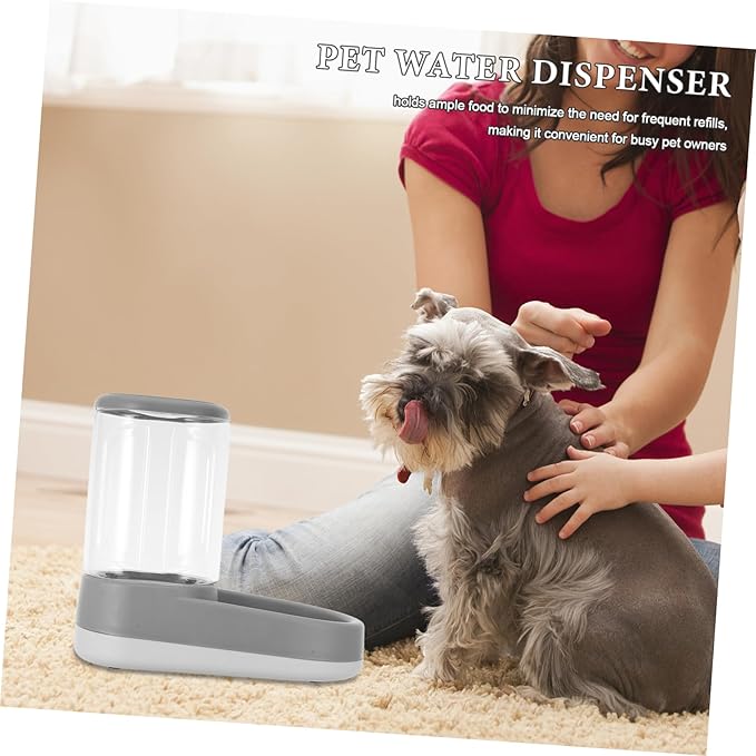 VANZACK Pet Automatic Water Dispenser and Food Feeder Quiet Scheduled Feeding Station for Cats and Dogs Portions Food-Grade Material Elegant Design