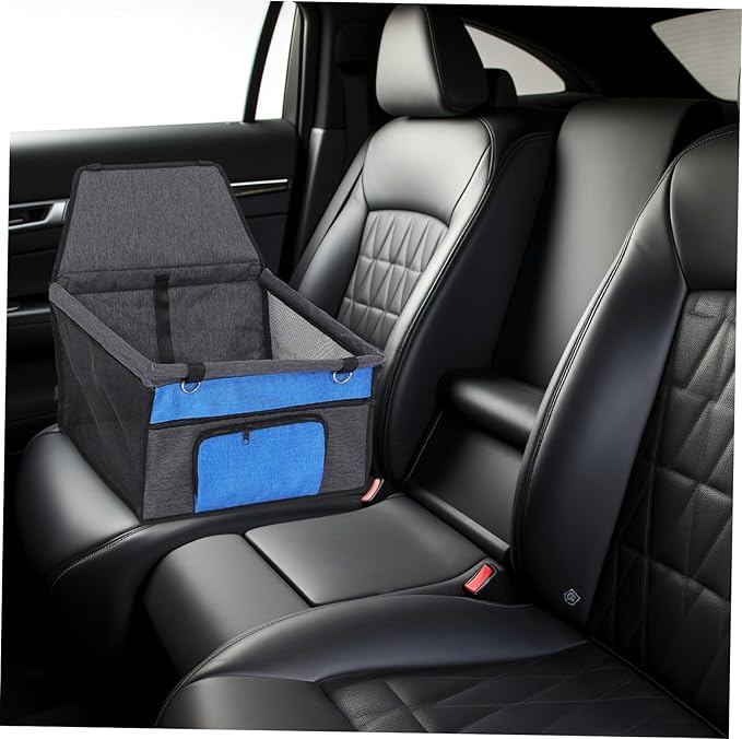 SUPVOX Portable Pet Car Seat for Dogs and Cats Breathable Design Front Pocket Easy Installation for Travel Cars Suvs and Trucks