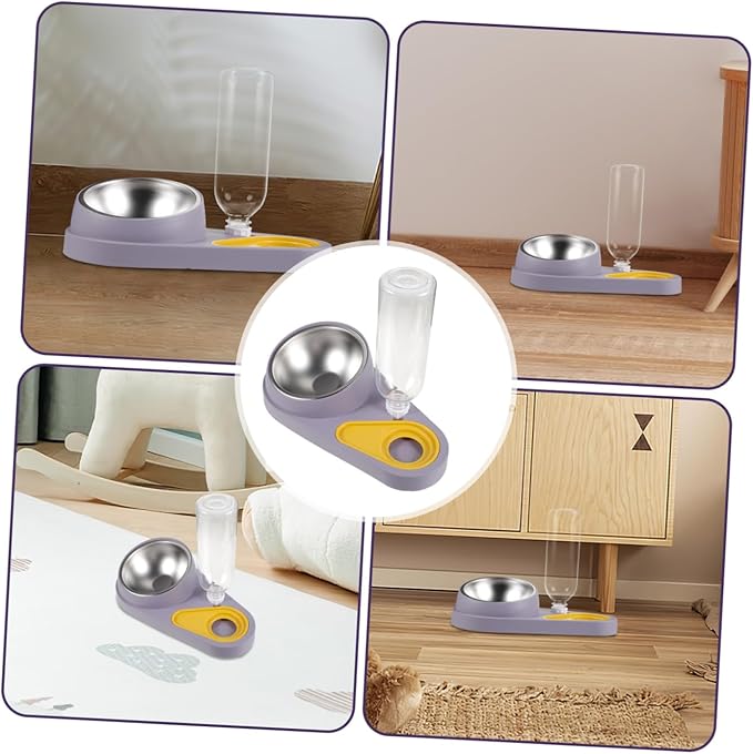 Hemoton Automatic Pet Feeder Water Dispenser Cat Dog Bowl Pet Feeders for Dogs Cats Home