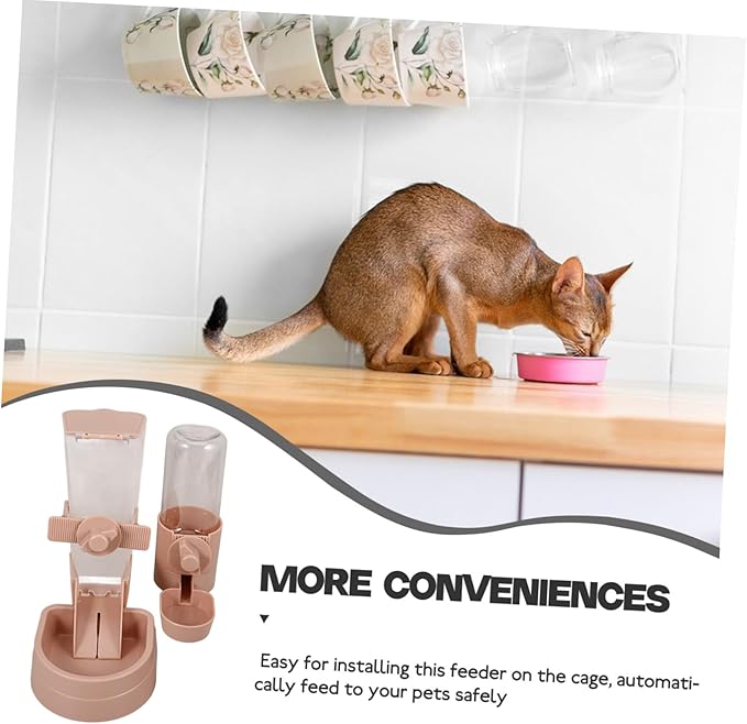 Pet Feeder and Water Dispenser for Cats Dogs Automatic Cat Feeder Cage Accessory