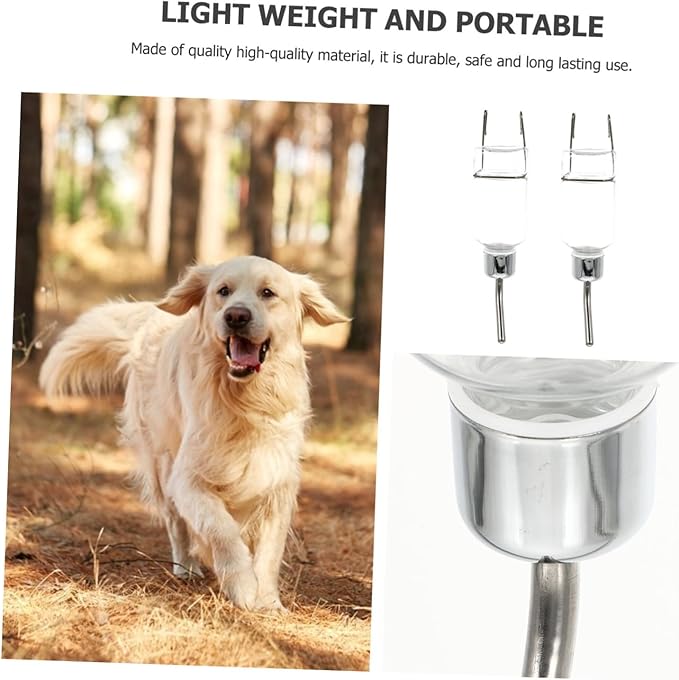 VANZACK 2 Pcs Hanging Automatic Pet Water Dispenser Capacity Water Feeder for Cats Dogs Leakproof Easy to Install Pet Drinking Fountain Supplies