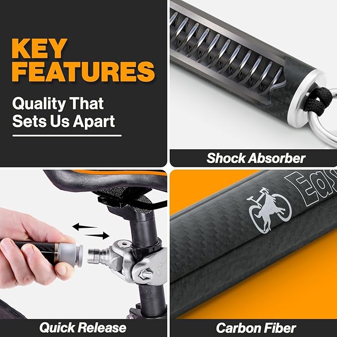 V2.0-180° Rotating Dog Bike Leash - with Shock Absorbers and Quick Attach Mechanism | Carbon Fiber | Detachable, Adjustable for The Smoothest Ride- Patent Pending (Green)
