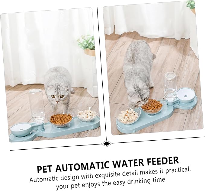 Automatic Cat Water Dispenser Raised Pet Feeder Bowl Tilt Bowls Pet Supply