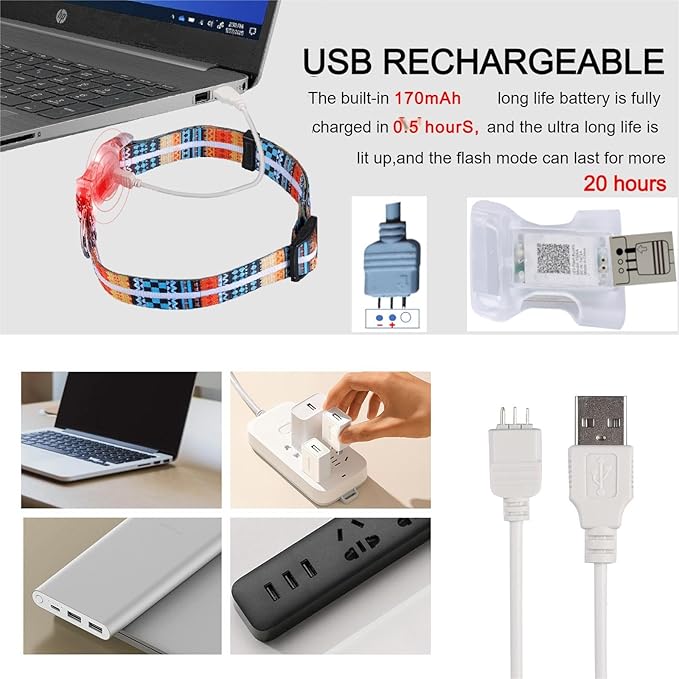 Light Up Dog Collars,LED Dog Collar Rechargeable Waterproof,2-in-1 Buckle Type Glow Collar for Medium Large Dogs,XS(Bohemian Orange)