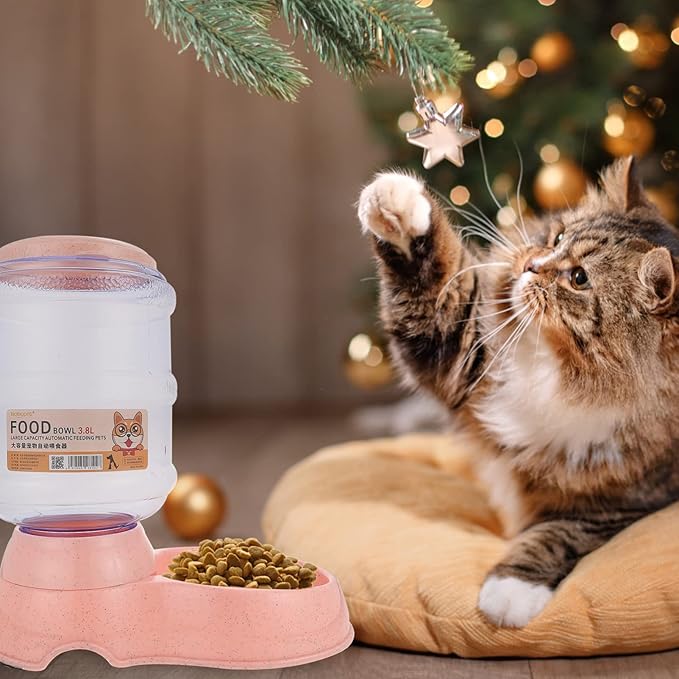 Automatic Pet Food Dispenser Capacity for Cats and Dogs Feeder Bowl Compact Design for Home Use Pet Supplies for Easy Feeding