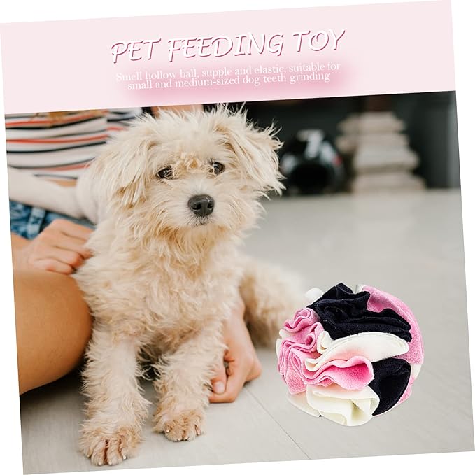 Pet Dog Sniff Training Toy Interactive Squeaky Ball Made of Polar Fleece for Dogs Toys