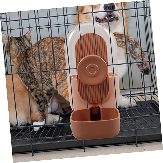 YARNOW Automatic Hanging PET Water Feeder Cage Mounted Dog Cat Water Dispenser Convenient Fill Design for Small Animals