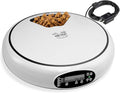 Arf Pets Automatic Pet Feeder, 5 Meal Food Dispenser for Dogs, Cats & Small Animals w/Programmable Timer, Dishwasher-Safe Tray Feeds Wet or Dry Food - (Serves 4 Meals Per Day) Adopter Included