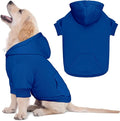 Dog Sweaters for Small Dogs Pet Sweater Solid Soft Brushed Fleece Dog Hoodie Clothes Pet Hoodie Sweatshirt with Pocket(Blue-XS)