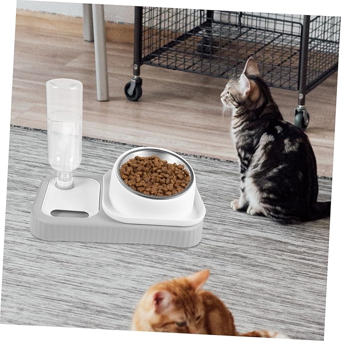 Cat Dog Feeder Waterer Set Automatic Compact Detachable Feed Tool Pet Bowls Waterer for Cats Dogs