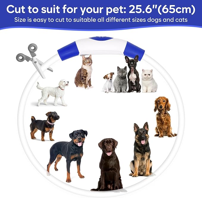 【2-Pack】 Rechargeable LED Dog Light Up Collar Set - Illuminate Night Walks with Universal Safety Light for Small, Medium, and Large Dogs (Green&Blue)