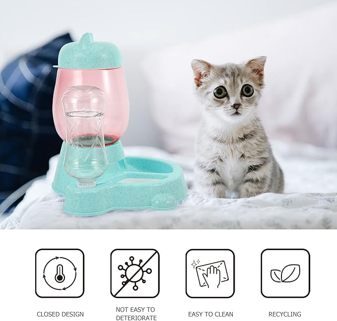 Automatic Drinking Fountain for Cat Dog Pet Feeder Waterer Easy Clean Portable Bowl Feeder