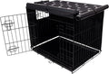 Pet Prime Dog Crate Cover Indoor/Outdoor Durable Windproof 600D Oxford Fabric Pet Kennel Cover Fit for 24 30 36 42 48 Inches Wire Dog Crate for Small and Large Dogs-Cover Only (48 Inch (48"x30"x33"))