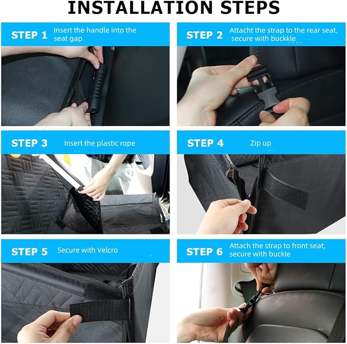 Dogs Car Seats for Puppy Car Seat Booster Back Seat Extender for Small Dogs Pet Seat Cover for Trunk, SUV （L Size）