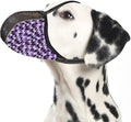 Dog Muzzle for Large Dogs to Prevent Biting Chewing Barking Soft Air Mesh Muzzles Reflective Ajustable Full Coverage Dog Mouth Guard Cover for Grooming Scavenging Purple L